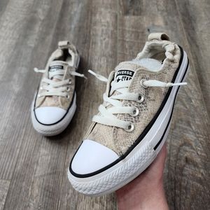 Converse All Star Shoreline Low Top, Snake Printed Shoes, Women's Size 5